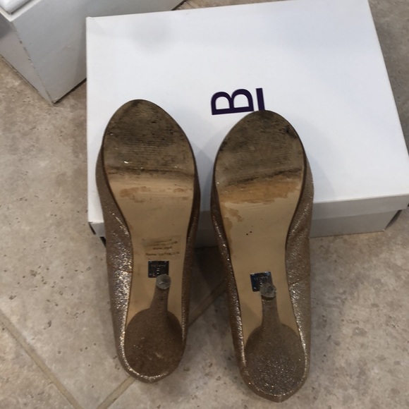 Gold sparkle platform heels - Picture 3 of 4